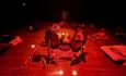 Mel setup to do a sound bath at the Quay Arts on the Isle of Wight, wellness, retreat, activity, health and wellbeing, sanctuary