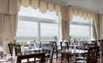 Large restaurant with seaviews at The New Holmwood Hotel, Cowes, Isle of Wight