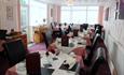 Dining area at The Swiss Cottage, Shanklin, Isle of Wight, accommodation