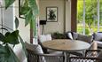 Inside view of conservatory at Sentry Mead, Totland, Isle of Wight, coastal B&B, accommodation