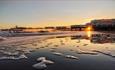 Sunset through Sandown Pier, Sandown beach, Isle of Wight, Things to Do