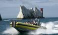 Group of people on a RIB around the Needles, Needles Pleasure Cruises, Isle of Wight, Things to do