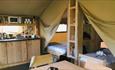 Isle of Wight, Accommodation, Glamping, Caravan and Motorhome Cluib, Southlands, Sandown, Newchurch, Safari Tent Internal