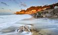 Tide brushing over the rocks at Steephill Cove beach, Ventnor, Isle of Wight, Things to Do