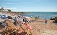 Deck chairs on Steephill Cove beach, Ventnor, Isle of Wight, Things to Do