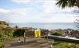 Outside seating with sea views at Sun Lodge, property with Classic Cottages, Isle of Wight, self catering, accommodation, luxury, cottages and houses