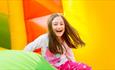 Girl enjoying the bouncy inflatable, Bouncy Barn, Tapnell Farm Park, children's event, what's on