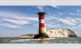 The Needles lighthouse, Needles Pleasure Cruises, Isle of Wight, Things to do
