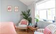 Isle of Wight, Accommodation, The Osborne Guesthouse, Shanklin, Double Room with striped seats in seating area