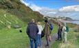 Joanne Knowles leading a walk along the Ventnor coastline, Isle of Wight Spring Walking Festival, event, what's on