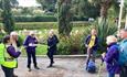 Joanne Knowles and a group of walkers in Ventnor park, Isle of Wight Spring Walking Festival, event, what's on