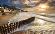 Sunset in between clouds over Ventnor Beach, Isle of Wight, Things to Do