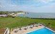 Sea view from Freshwater Bay House, walking holiday, Isle of Wight