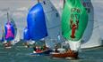 Yachts sailing in the Cowes Classics Regatta, Cowes, What's On, events, Isle of Wight