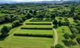 Aerial view of Adgestone Campsite, Isle of Wight, camping, touring, dog friendly, family friendly