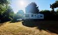 Touring caravan at Adgestone Campsite, Isle of Wight, camping, touring, dog friendly, family friendly