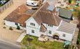 Aerial view of The Traveller's Joy, pub, classic food, children's play ground, local produce, events