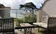 Balcony at St Catherine's Cottage, Freshwater, Isle of Wight, self catering, accommodation