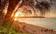 Sunset at Bembridge Beach, Isle of Wight, things to do