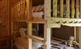 Bunk beds in safari tent, Glamping the Wight Way, self catering, Isle of Wight