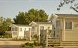 Outside view of caravans at The Lakes Rookley Holiday Resort, Isle of Wight, Self Catering