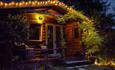 Chalet lit up at night at Ward Avenue B&B Cowes, Isle of Wight