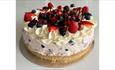 Fruit cheesecake at The Cakeaway Cart, homemade cakes, hot drinks, Isle of Wight, eat & drink