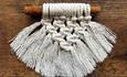 Cinnamon stick macrame wall hanging created at  Island CraftWorks, art and craft, craft workshop, Ryde, Isle of Wight, activity, children activities,