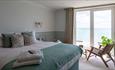 Coastal deluxe bedroom with sea view at The Albion Hotel, Freshwater, boutique hotel, luxury, Isle of Wight