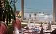 Dining room with sea view at the Sandringham Hotel, Sandown, Isle of Wight, accommodation, coastal hotel, sea view rooms, family friendly hotel