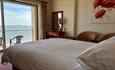 Sea view bedroom at the Sandringham Hotel, Sandown, Isle of Wight, accommodation, coastal hotel, sea view rooms, family friendly hotel