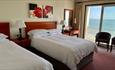 Double bedroom with sea view at the Sandringham Hotel, Sandown, Isle of Wight, accommodation, coastal hotel, sea view rooms, family friendly h