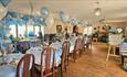 Inside view of The Quirky Teapot decorated for an event, Newport, Isle of Wight, afternoon tea, local produce, events, food & drink