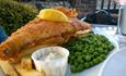 Fish and chips at The Fishbourne, eat & drink, Isle of Wight