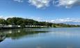 View of Old Mill Holiday Park from Bembridge Harbour, St Helens, Isle of Wight