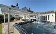 Hot tub in the garden of a holiday house, The Island Holiday Company, self catering cottages and houses, Isle of Wight, Ryde