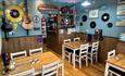 Inside dining area at Bonnygoo Bar & Burger Lounge, Shanklin, Isle of Wight, food, burgers, live music