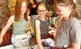 Children enjoying the craft workshop at Island CraftWorks, Ryde, Isle of Wight, family, children's activity, group, workshops