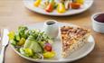Quiche with salad at Isle of Wight Pearl, cafe, local produce, shopping, things to do, food and drink