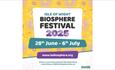 Isle of Wight Biosphere Festival poster, learning, family activities, nature, art, island wide, local events, what's on