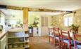 Kitchen/dining area in The Milk House at Gotten Manor Estate, Self catering, Isle of Wight