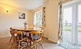 Dining area in Laurel Cottage, Borthwood Cottages, self catering, accessible accommodation, country cottages, Isle of Wight