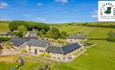 Aerial view of Nettlecombe Farm and countryside, self catering, Isle of Wight