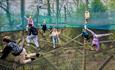 Children playing on the nets at Robin Hill Adventure Park, attraction, Isle of Wight, family fun, things to do