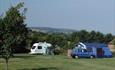 Touring caravans pitched at Old Barn Touring Park, Sandown, Isle of Wight