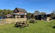 Beer garden at The Woodmans Arms, Wootton, Isle of Wight, country pub, local produce, food & drink