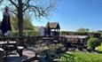 Beer garden with outside play area at The Woodmans Arms, Wootton, Isle of Wight, country pub, local produce, food & drink