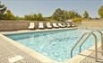 Outside swimming pool at St Helens Holiday Resort, Isle of Wight, Self Catering