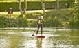 Paddle board on lake at The Lakes Rookley Holiday Resort, Isle of Wight, Self Catering