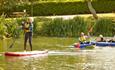 Family paddleboarding and kayaking at The Lakes Rookley, Isle of Wight, Things to do, watersports